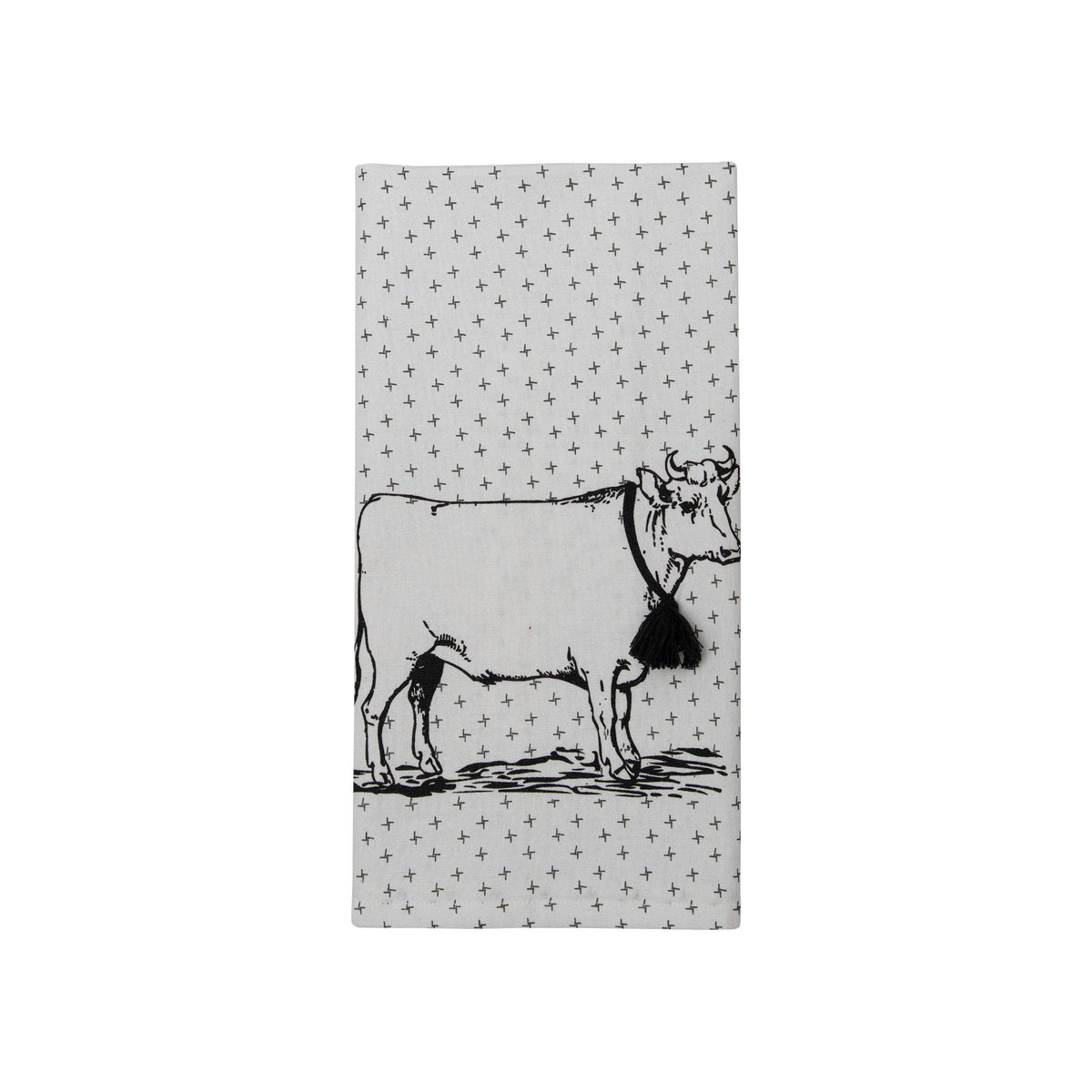 Logan Set 3 Farm Design Kitchen Tea Towel with Tassels