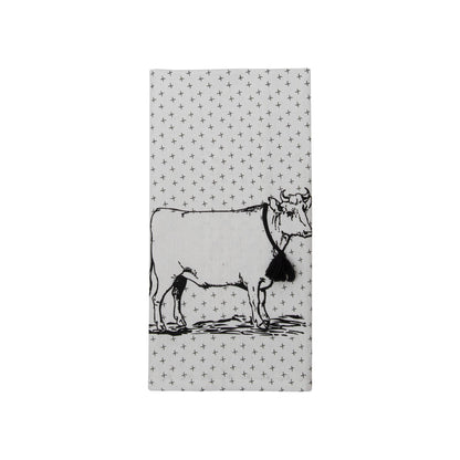 Logan Set 3 Farm Design Kitchen Tea Towel with Tassels