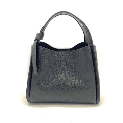 Genuine leather handbag, Made in Italy, art. 112551: Taupe