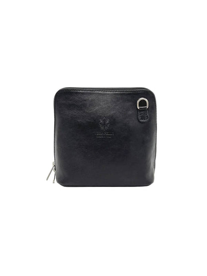 Genuine Leather Shoulder Bag, Made in Italy, art. 112758: English Red