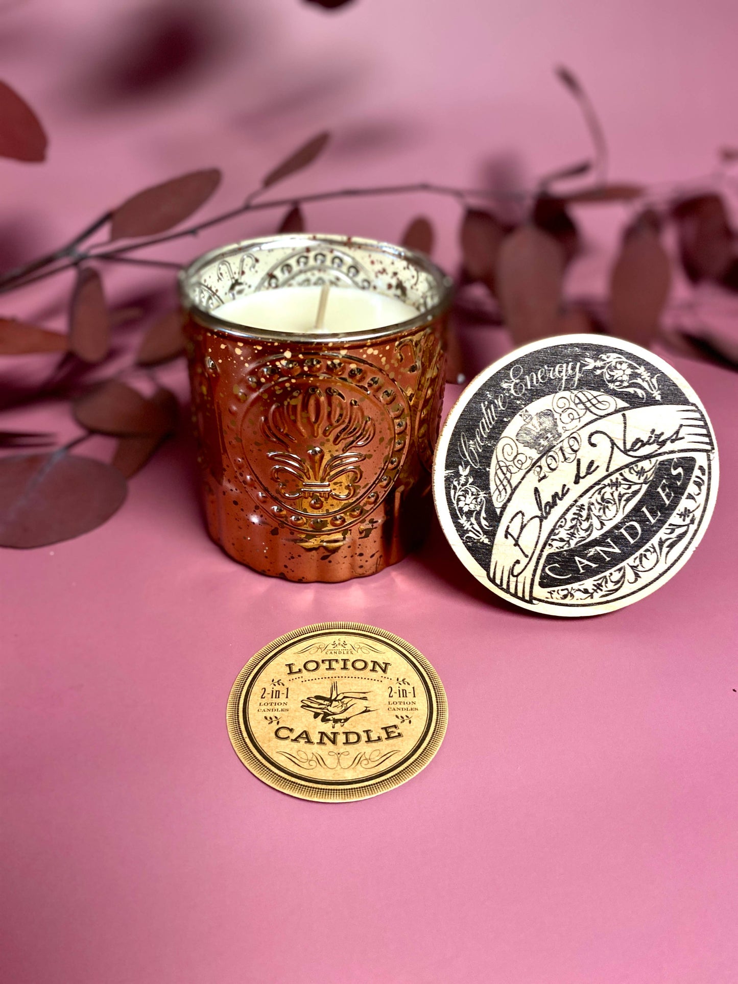 Petite Champagne Series | 2-in-1 Soy Lotion Candles: Champagne & Berries (Silver)