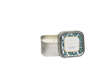 Peppermint & Eucalyptus: 2-in-1 Soy Lotion Candle: Medium - 6 oz