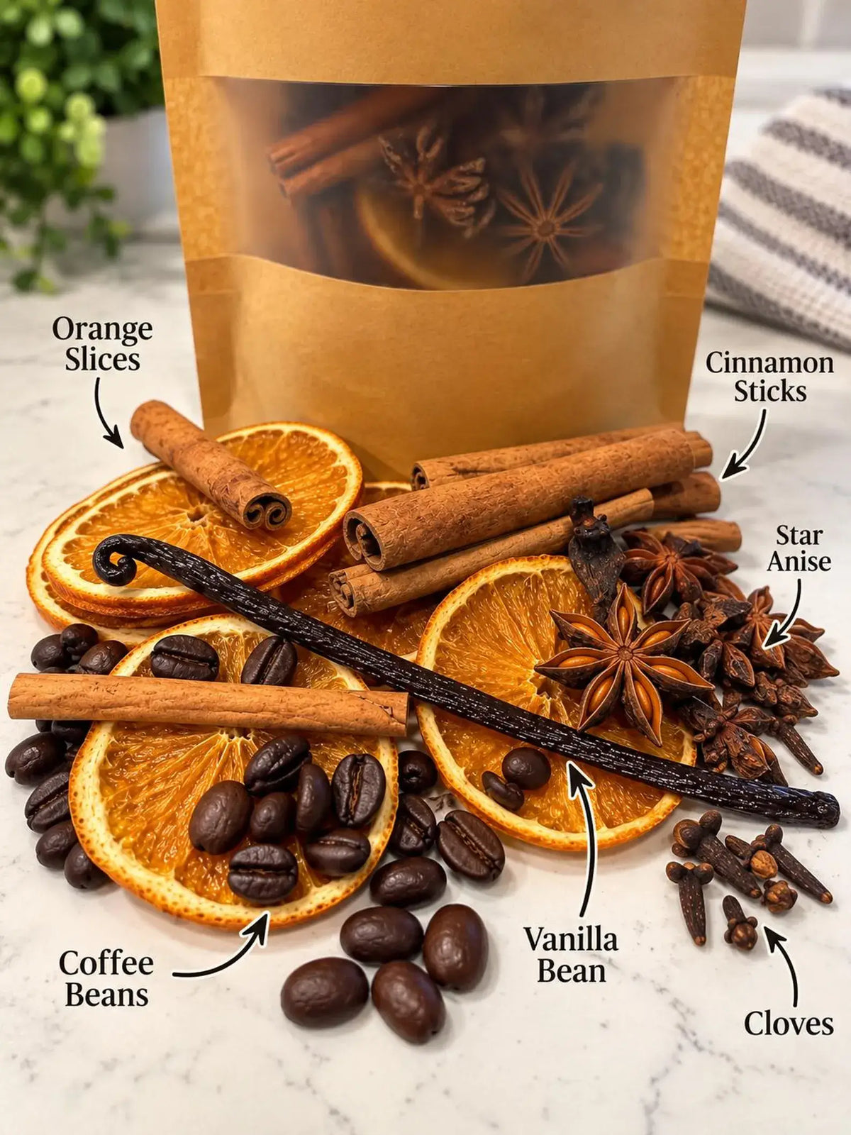 Simmer Pot Kit | Kitchen Botanical Blend | Fall Simmer Pot: Clean house