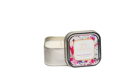 White Tea & Violet: 2-in-1 Soy Lotion Candle: Medium - 6 oz
