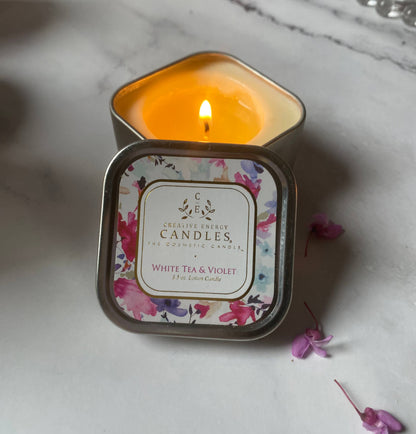 White Tea & Violet: 2-in-1 Soy Lotion Candle: Medium - 6 oz