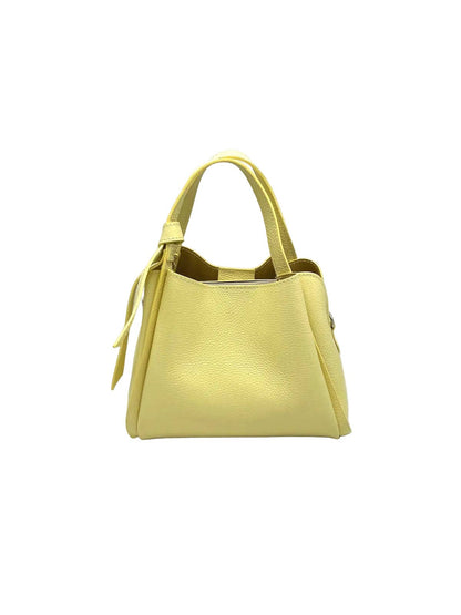 Genuine leather handbag, Made in Italy, art. 112551: Taupe