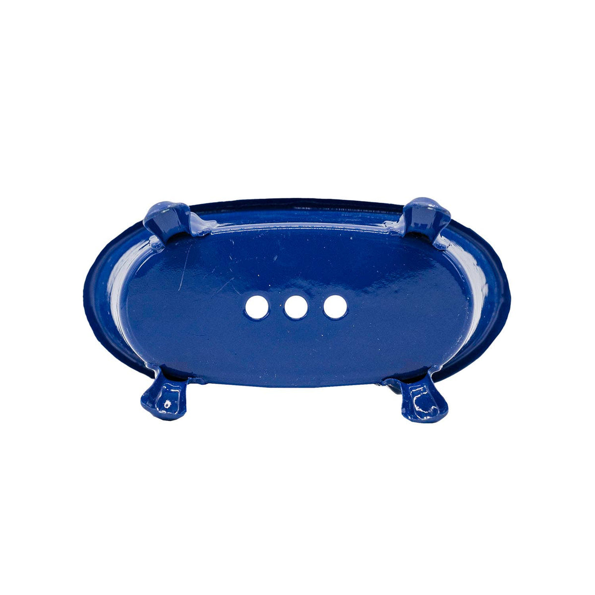 Blue Enamel Bathtub Metal Soap Dish