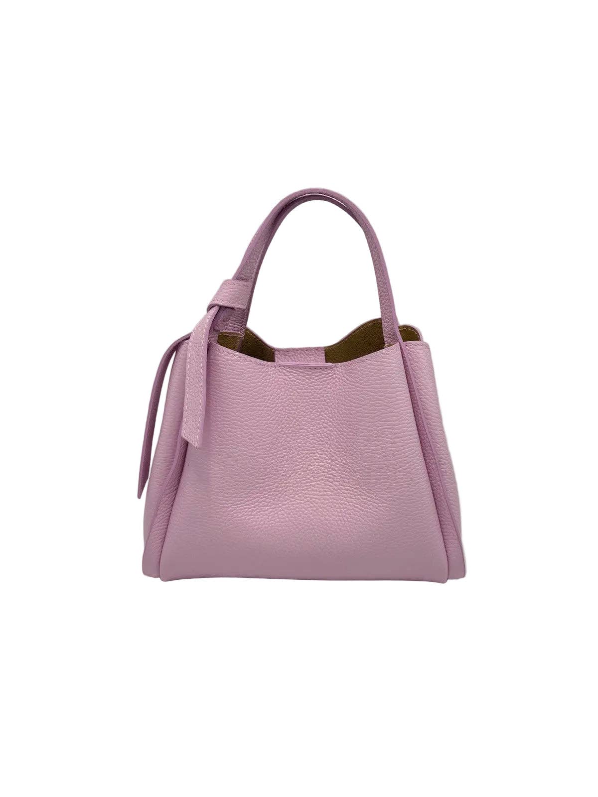 Genuine leather handbag, Made in Italy, art. 112551: Taupe