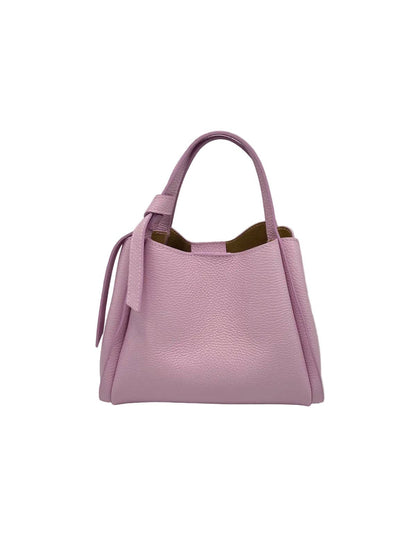 Genuine leather handbag, Made in Italy, art. 112551: Taupe
