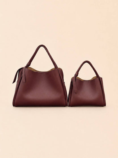 Genuine leather handbag, Made in Italy, art. 112551: Taupe