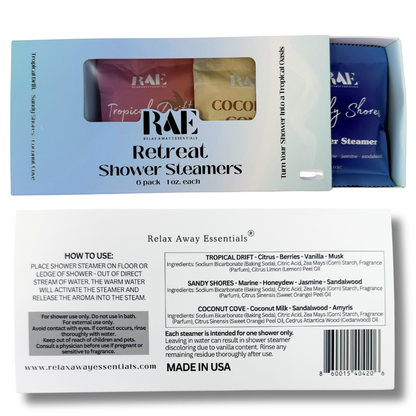 Retreat Shower Steamers 6 Pack - Made in USA