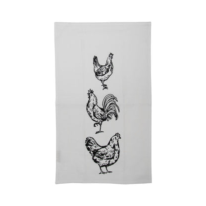 Logan Set 3 Farm Design Kitchen Tea Towel with Tassels