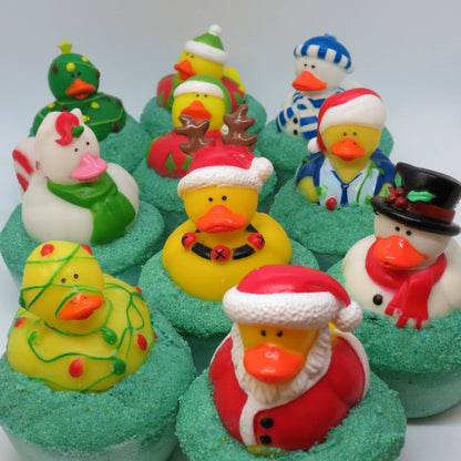 Christmas Rubber Duck Bath Bombs for Kids, Sassy Bubbles