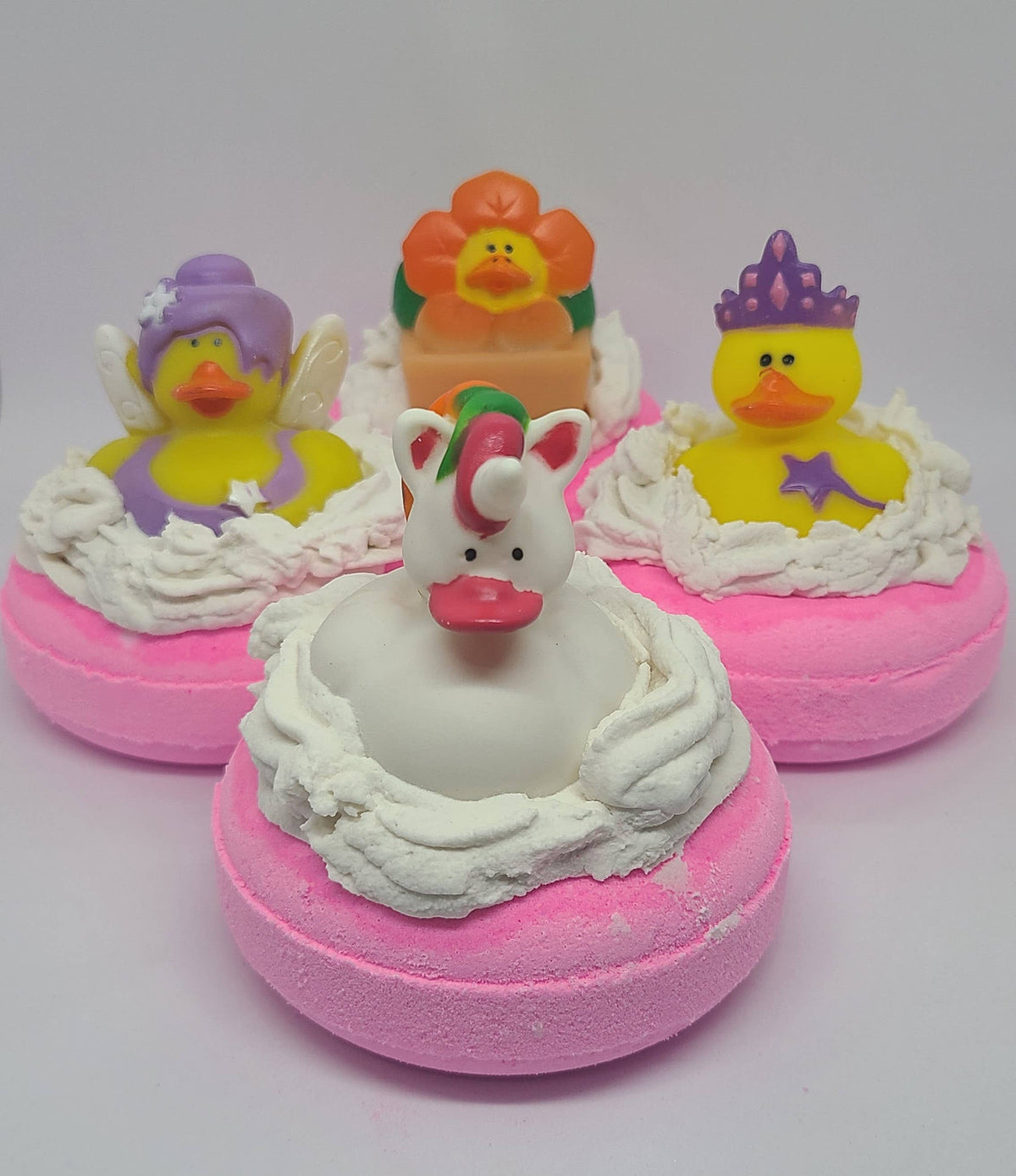 Inner Tube Float, Bubble Frosting Bath Bombs: Cherry Almond
