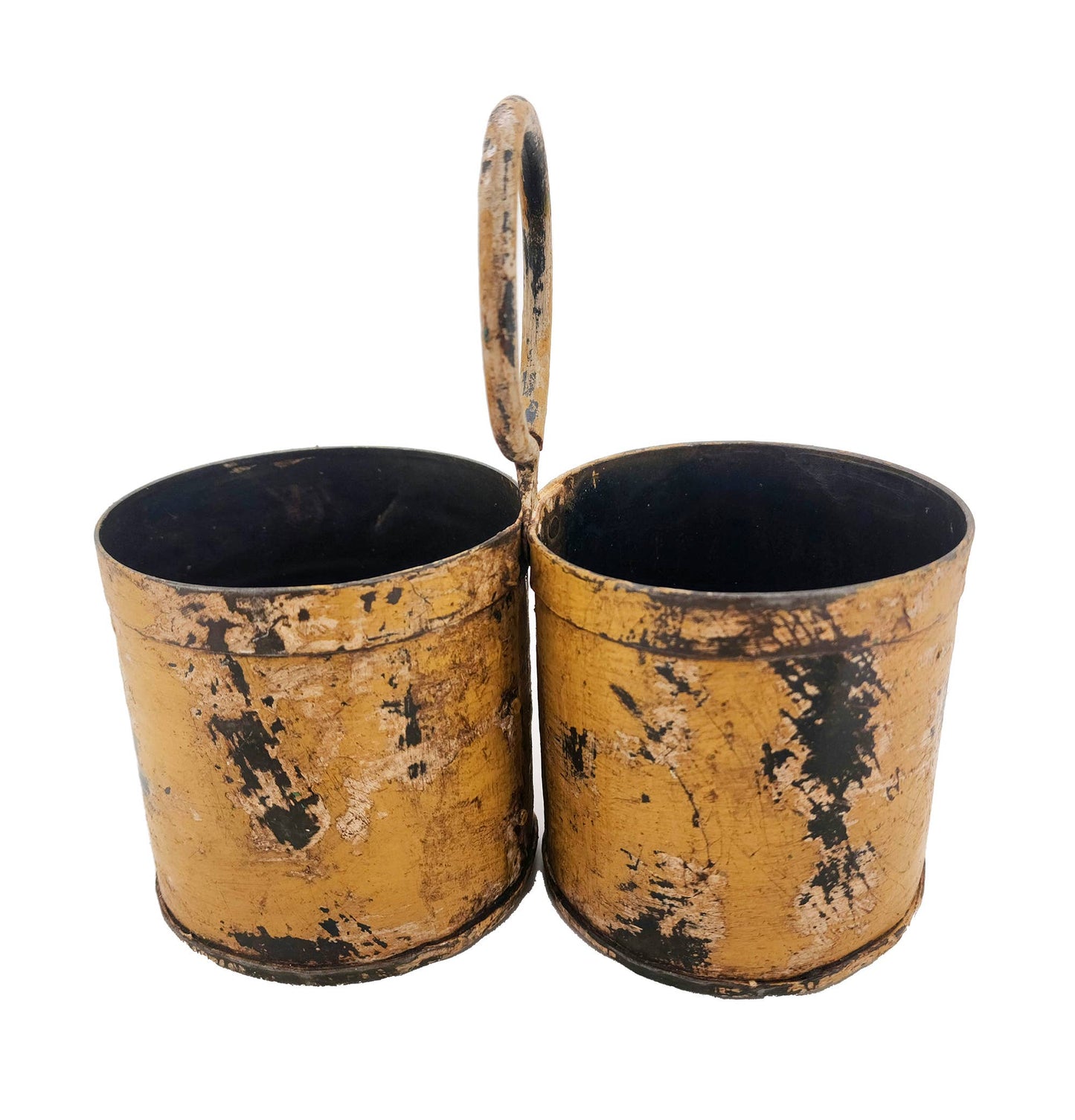 Mustard Metal Double Planter/Caddy