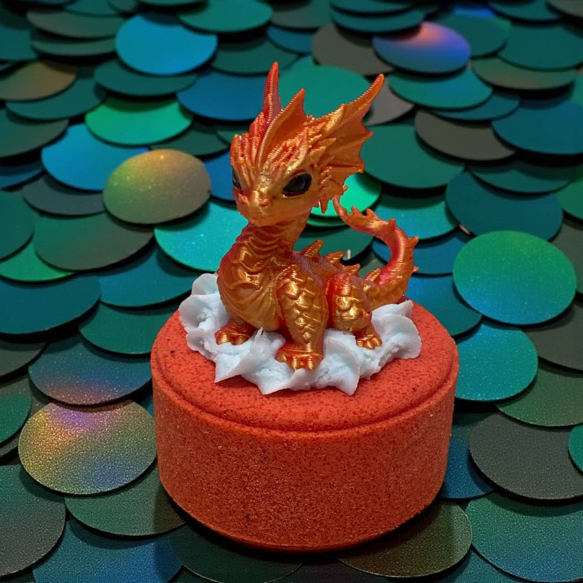 "3D Printed Fire Dragon" Bath Bomb