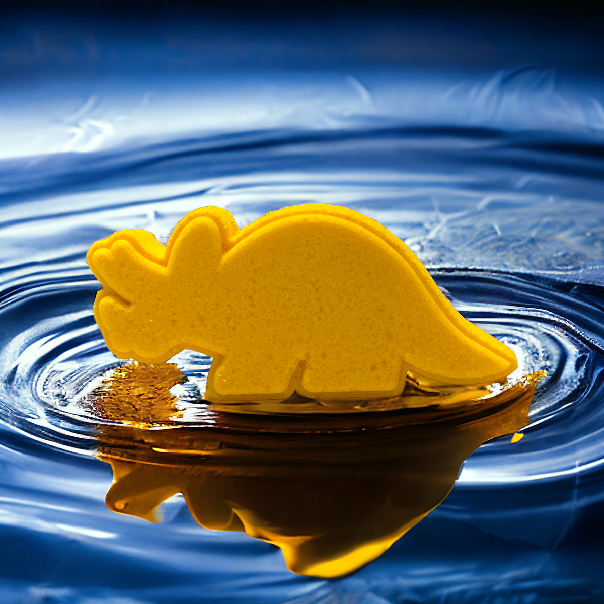 4 oz Dino Triceratops Bath Bomb - Yellow