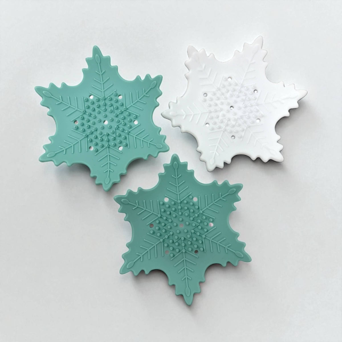 Snowflake Shower Steamer Tray - Soap Tray - Silicone Tray : Mint