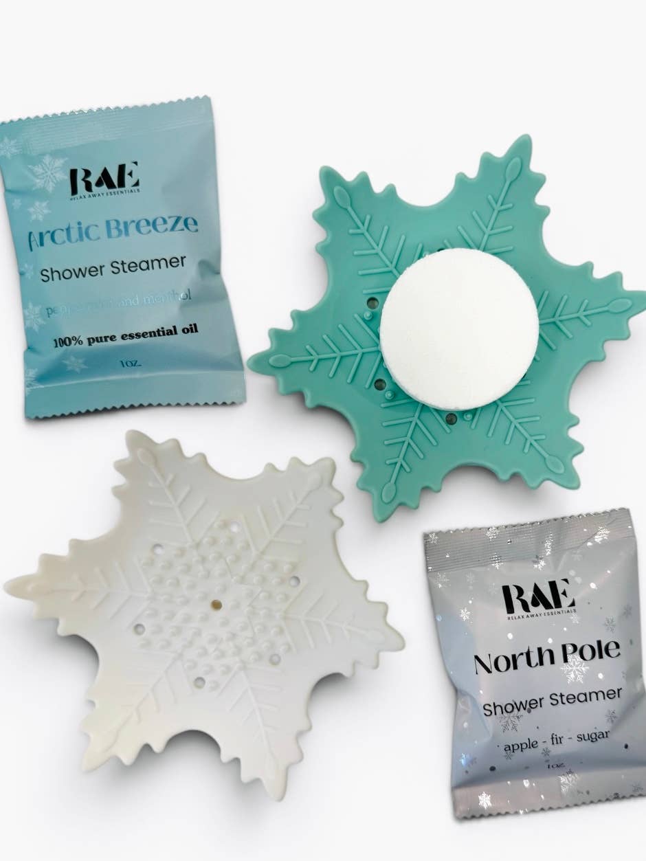 Snowflake Shower Steamer Tray - Soap Tray - Silicone Tray : Mint