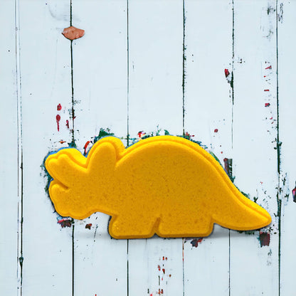 4 oz Dino Triceratops Bath Bomb - Yellow
