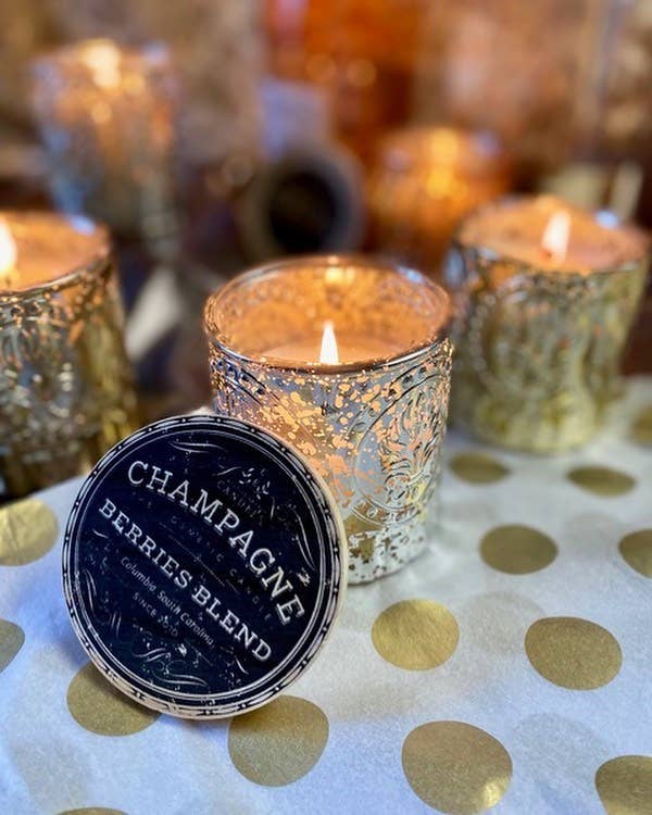 Petite Champagne Series | 2-in-1 Soy Lotion Candles: NEW Peach Bellini