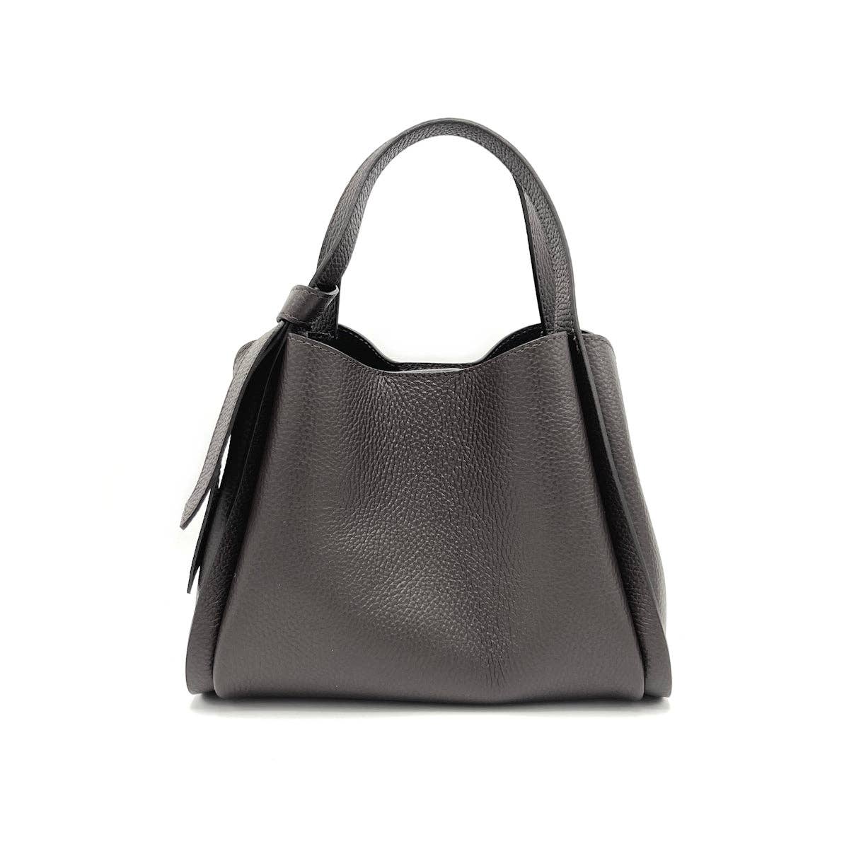 Genuine leather handbag, Made in Italy, art. 112551: Bordeaux