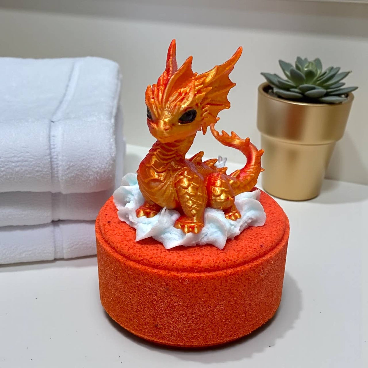 "3D Printed Fire Dragon" Bath Bomb