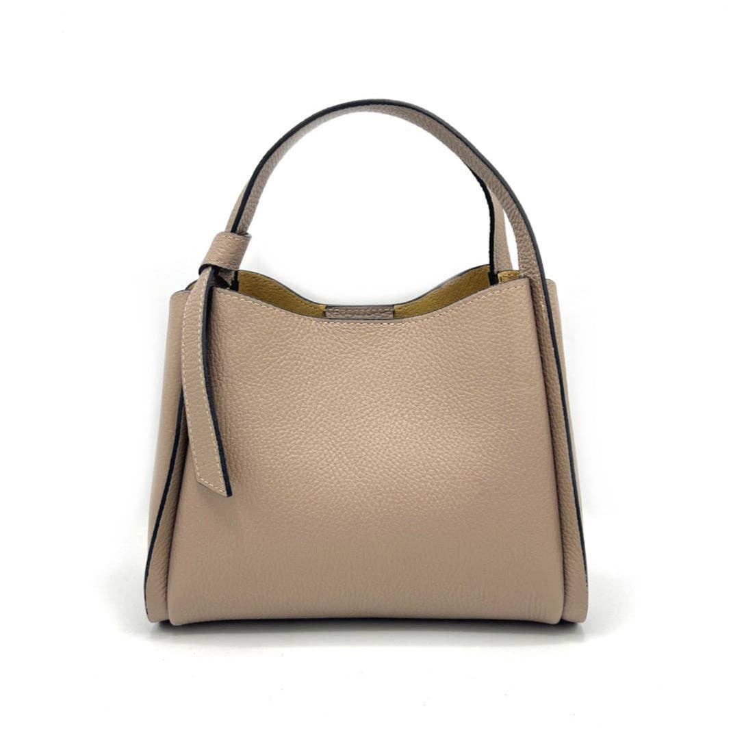 Genuine leather handbag, Made in Italy, art. 112551: Bordeaux
