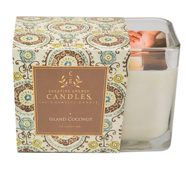 Island Coconut: 2-in-1 Soy Lotion Candle: Travel Tin - 3.5 oz