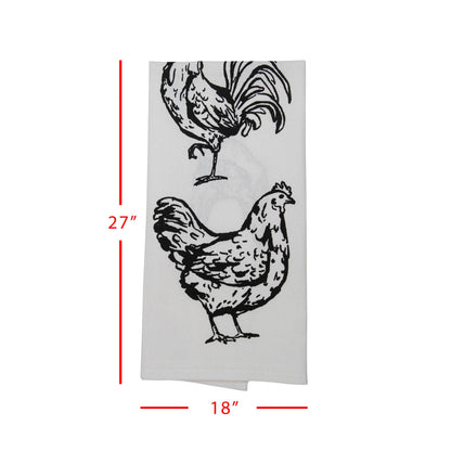 Logan Set 3 Farm Design Kitchen Tea Towel with Tassels
