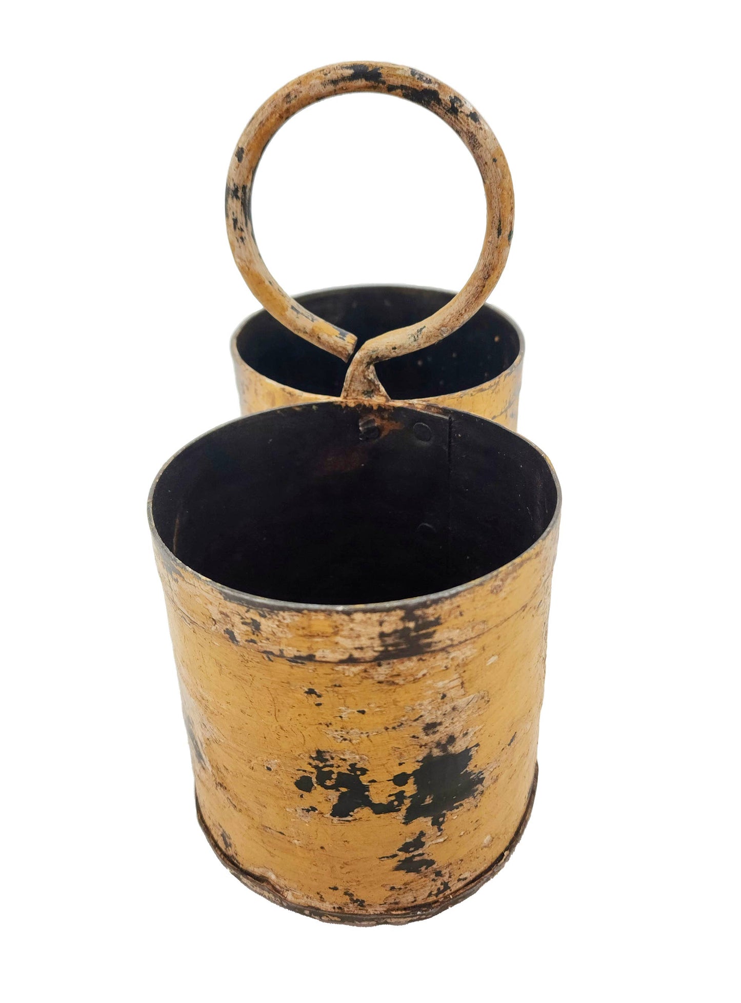 Mustard Metal Double Planter/Caddy