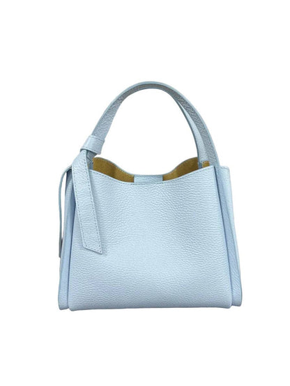 Genuine leather handbag, Made in Italy, art. 112551: Taupe