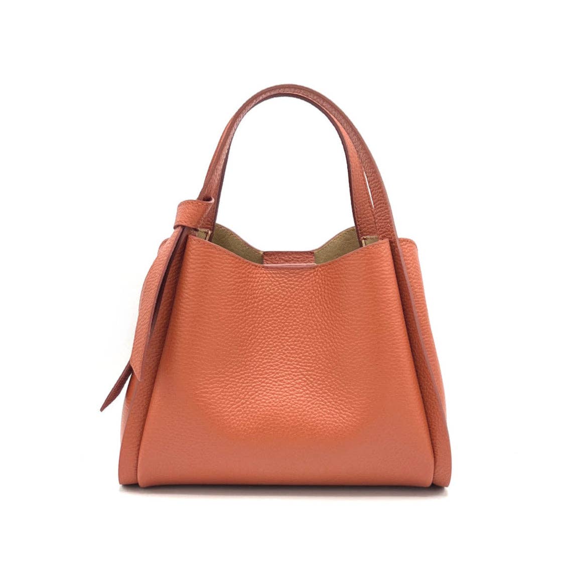 Genuine leather handbag, Made in Italy, art. 112551: Taupe