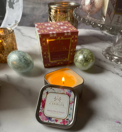 White Tea & Violet: 2-in-1 Soy Lotion Candle: Medium - 6 oz