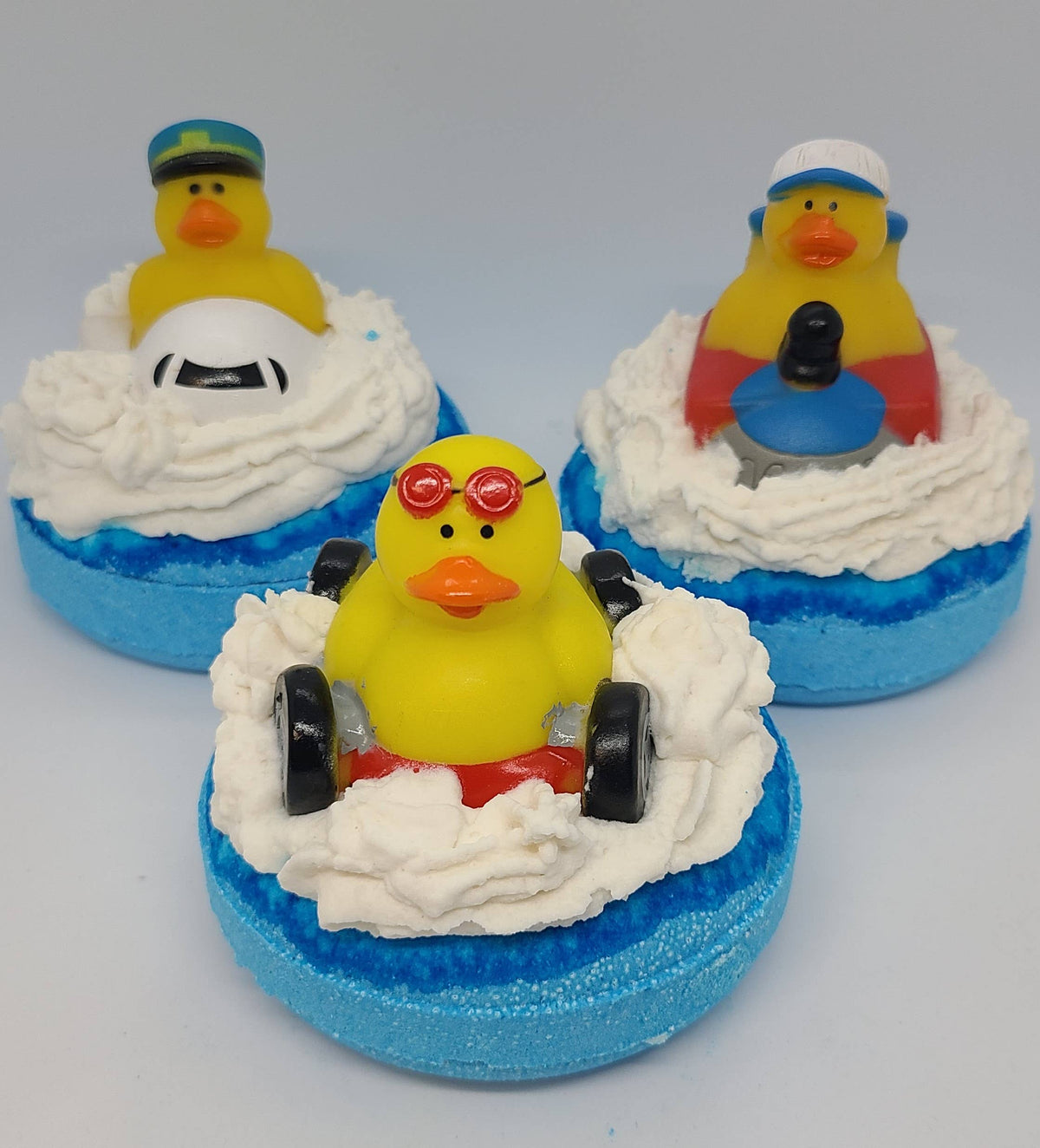 Inner Tube Float, Bubble Frosting Bath Bombs: Cherry Almond