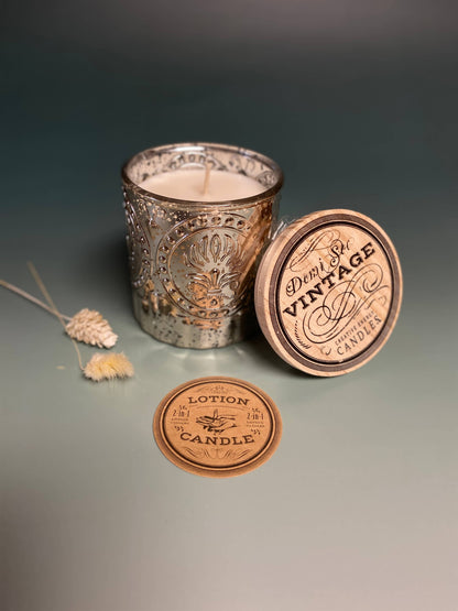 Petite Champagne Series | 2-in-1 Soy Lotion Candles: NEW Peach Bellini