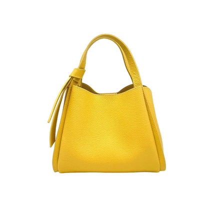 Genuine leather handbag, Made in Italy, art. 112551: Taupe